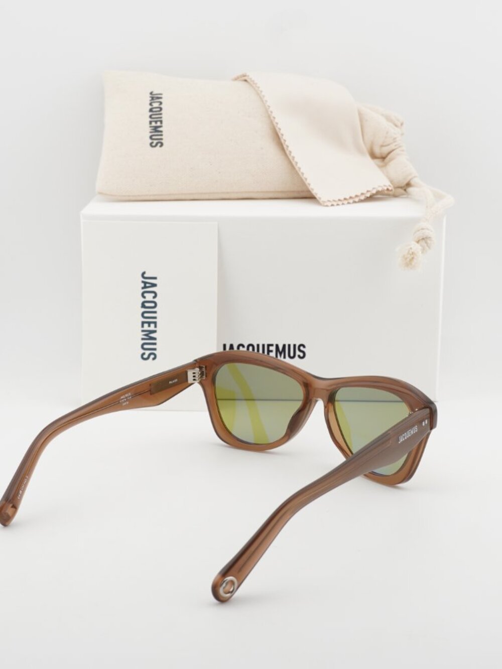 Jacquemus PALMIER JAC/59 C2 Cat Eye Sunglasses - Brown / Green - Picture 11 of 11